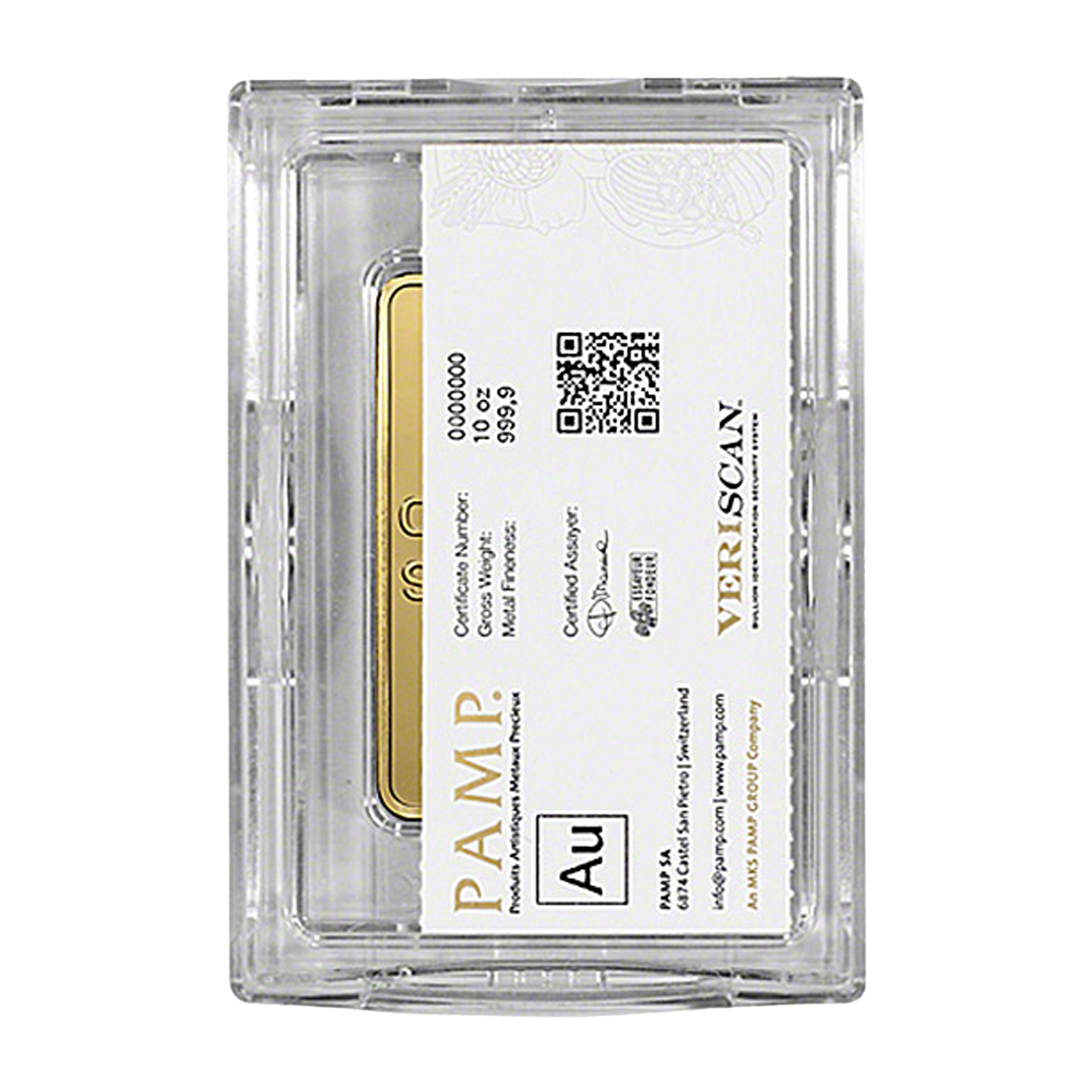 10 oz Gold Bars PAMP Suisse Lady Fortuna (Veriscan™), image 1