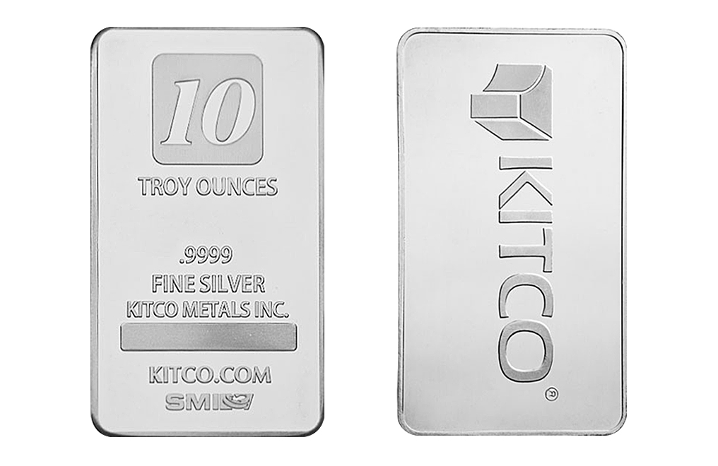 Buy 10 oz Silver Kitco Bars, image 2