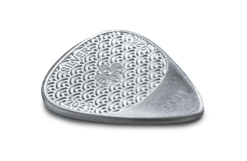 Buy 10 g Sterling Silver Playable Fender® 351 Heavy Guitar Pick (2021), image 3