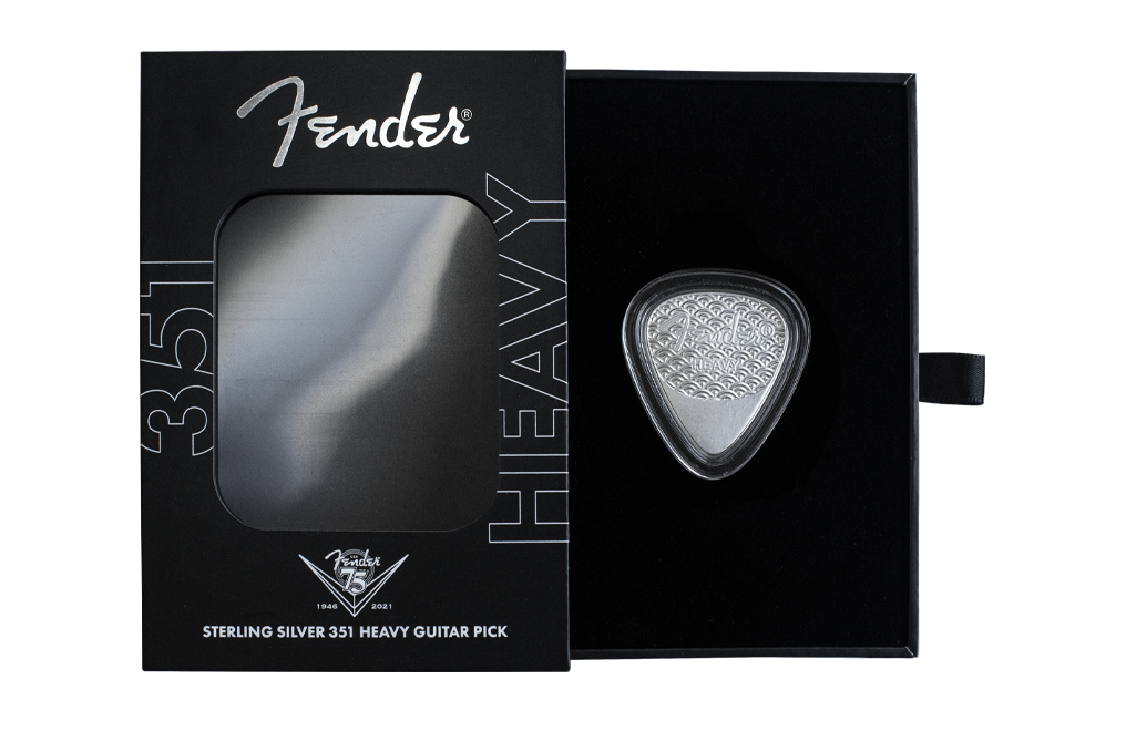 Buy 10 g Sterling Silver Playable Fender® 351 Heavy Guitar Pick (2021), image 5