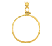 14K Gold 1 oz Gold Maple Diamond Cut Coin Bezel, image 0