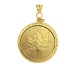14K Gold 1 oz Gold Maple Diamond Cut Coin Bezel, image 3