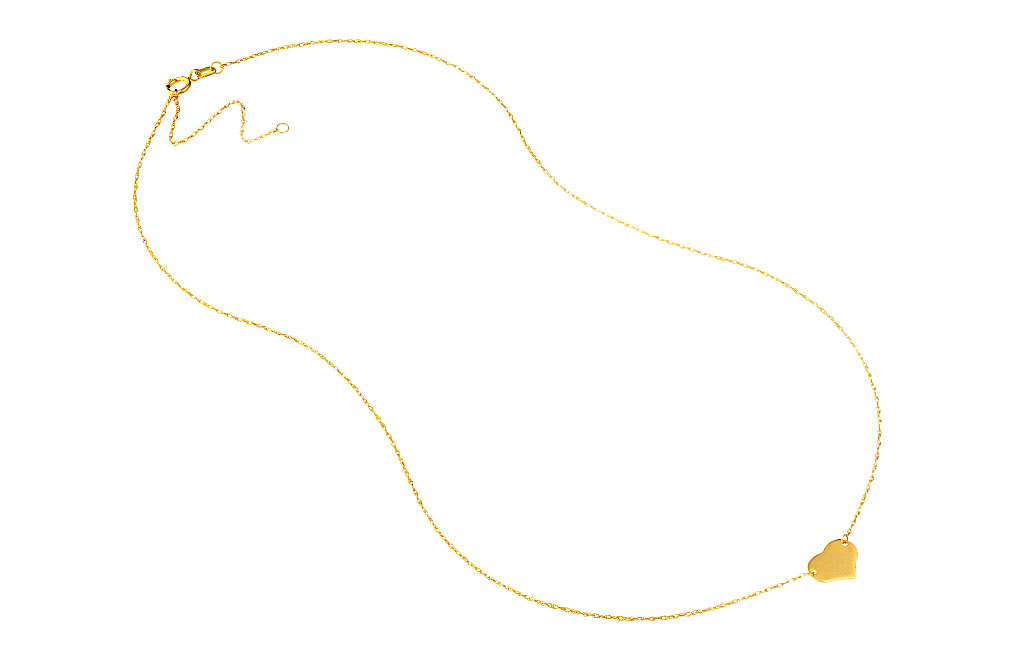 Buy 14K Yellow Gold Mini Heart Pendant Necklace, image 1