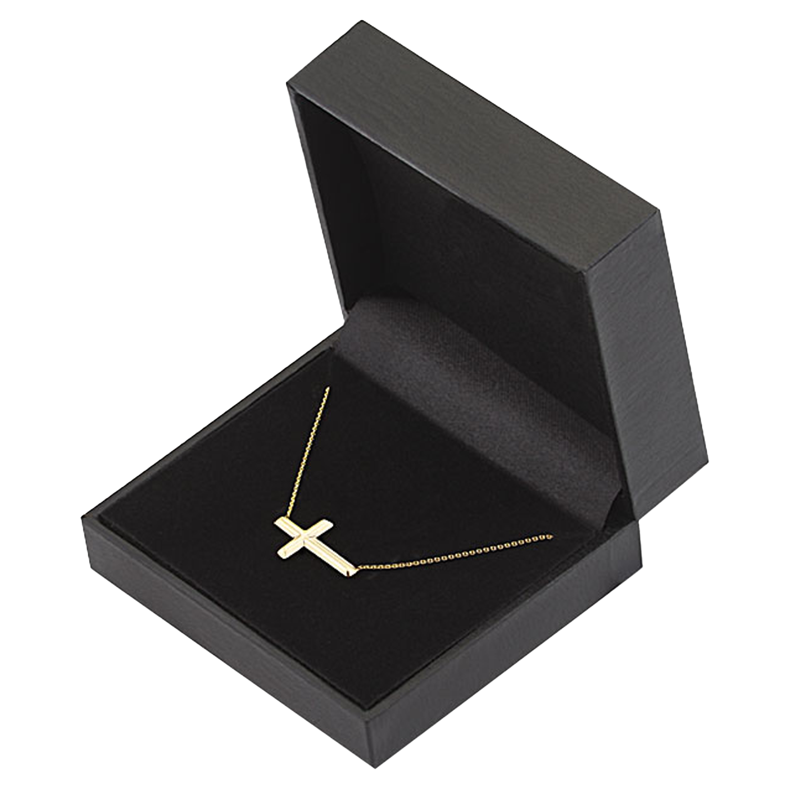 Buy 14K Yellow Gold Mini Sideways Cross Necklace, image 1