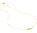 Buy 14K Yellow Gold Mini Sideways Cross Necklace, image 2