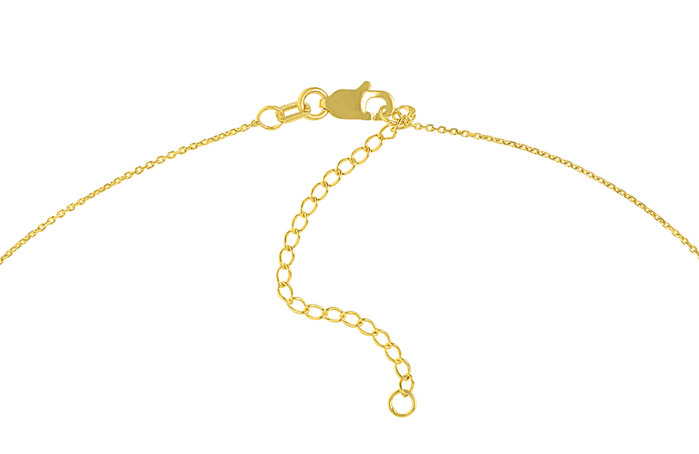 Buy 14K Yellow Gold Mini Sideways Cross Necklace, image 3