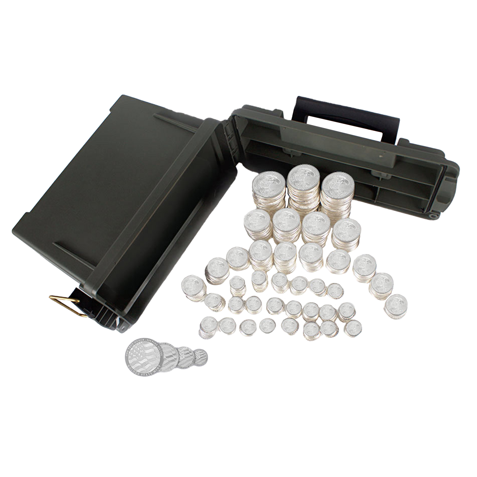 150 oz Silver EAGLE ROUNDS Kitco Cache Kit, image 0