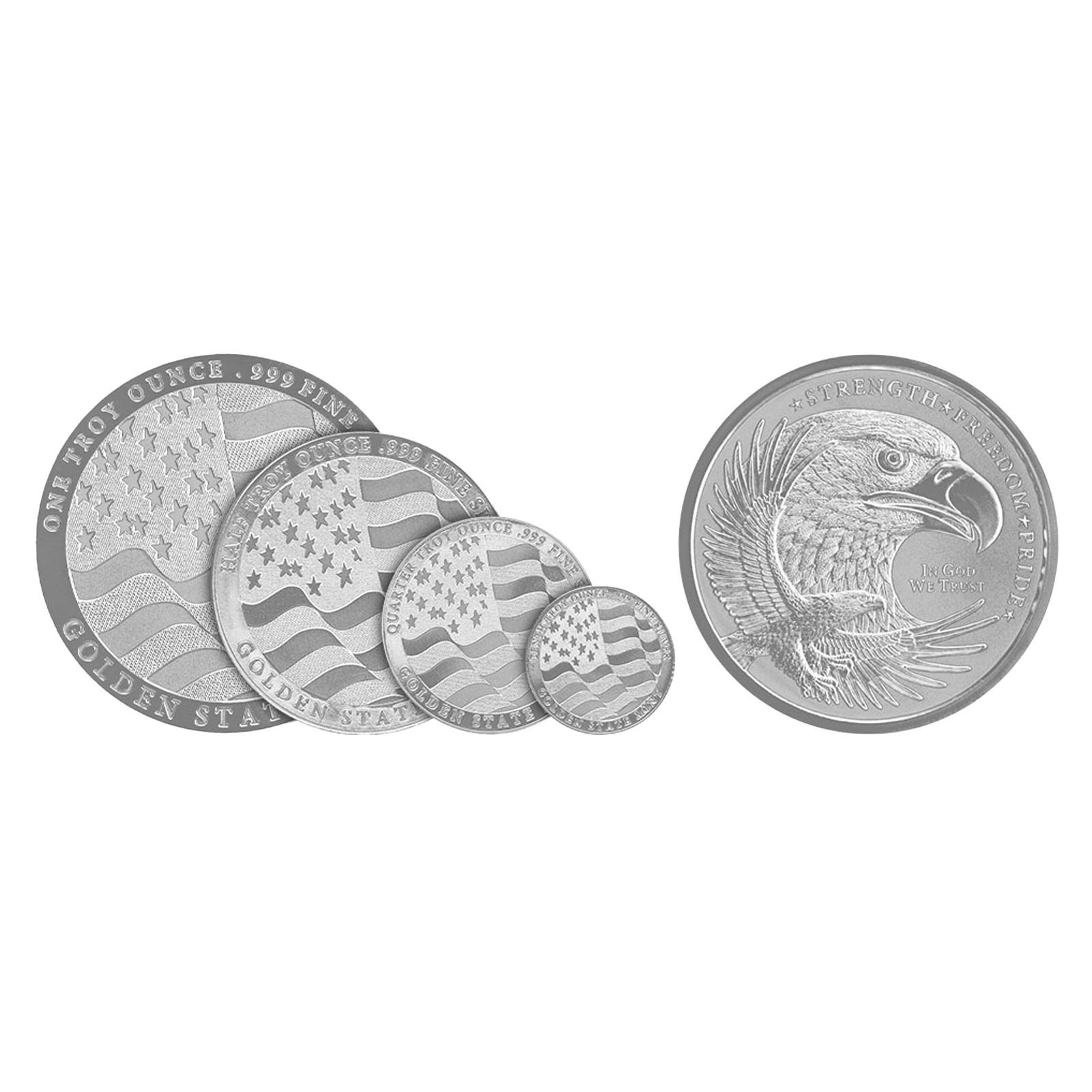 150 oz Silver EAGLE ROUNDS Kitco Cache Kit, image 2