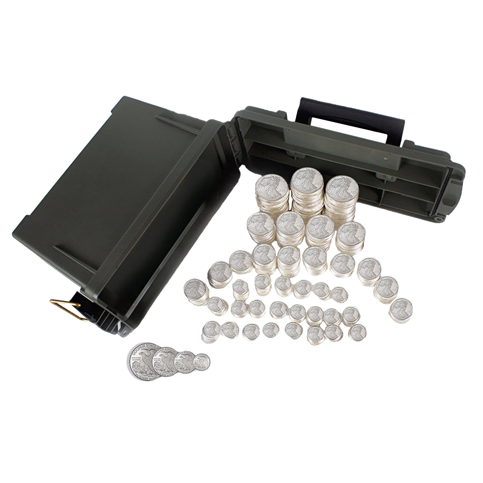 150 oz Silver WALKING LIBERTY Kitco Cache Kit, image 0