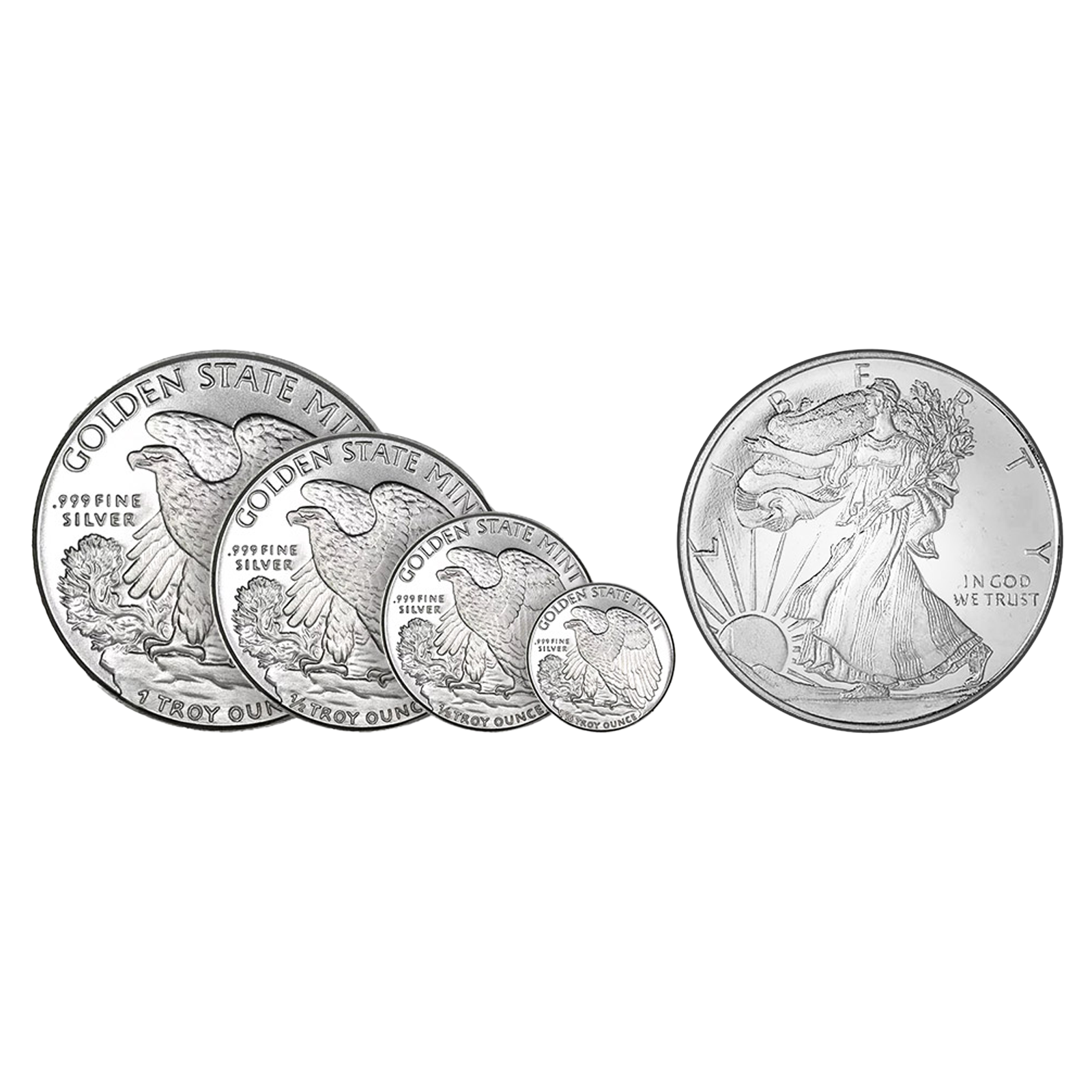 150 oz Silver WALKING LIBERTY Kitco Cache Kit, image 1