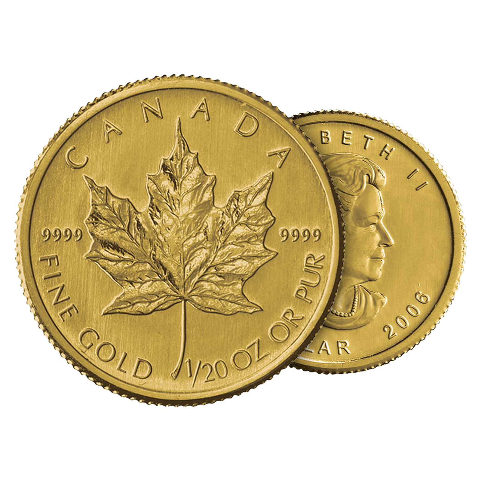 1/20 oz Gold Canadian Maple Leaf Coins, image 2