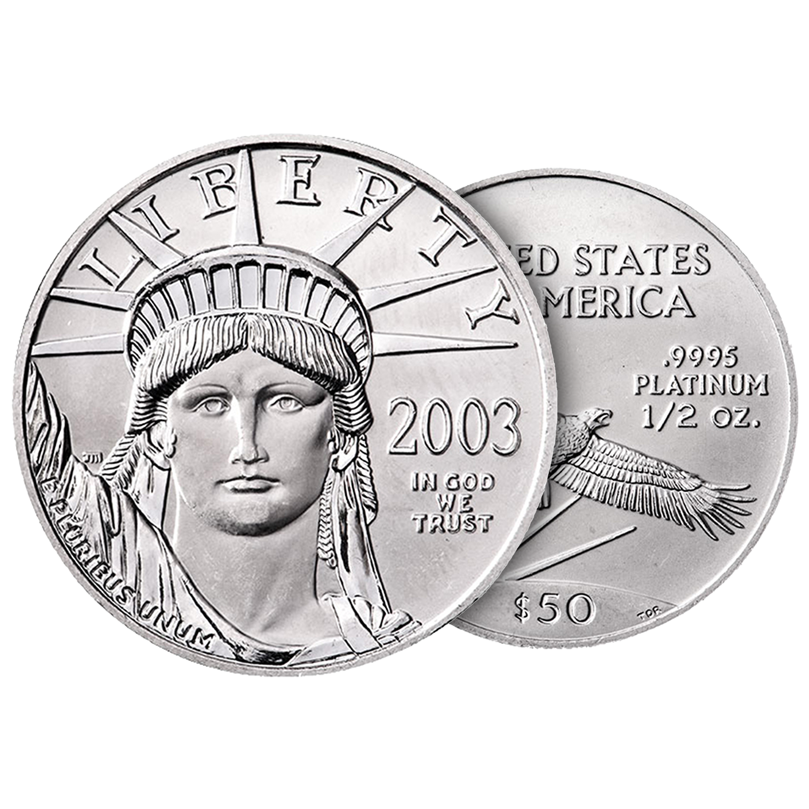 1/2 oz American Platinum Eagle Coins, image 2