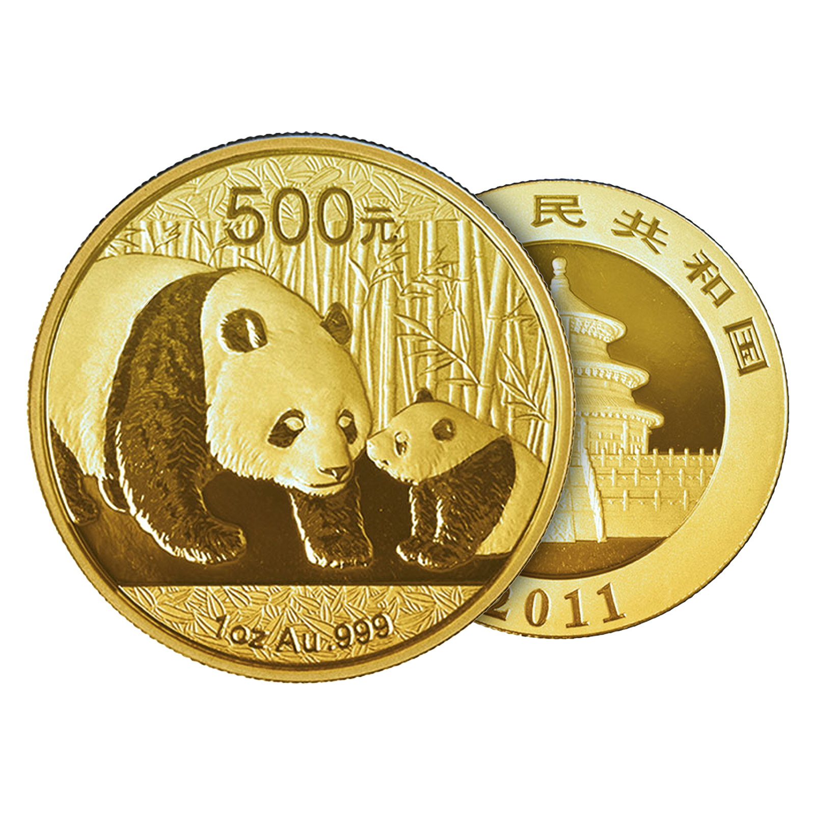 1 oz Gold Panda Coins, image 2