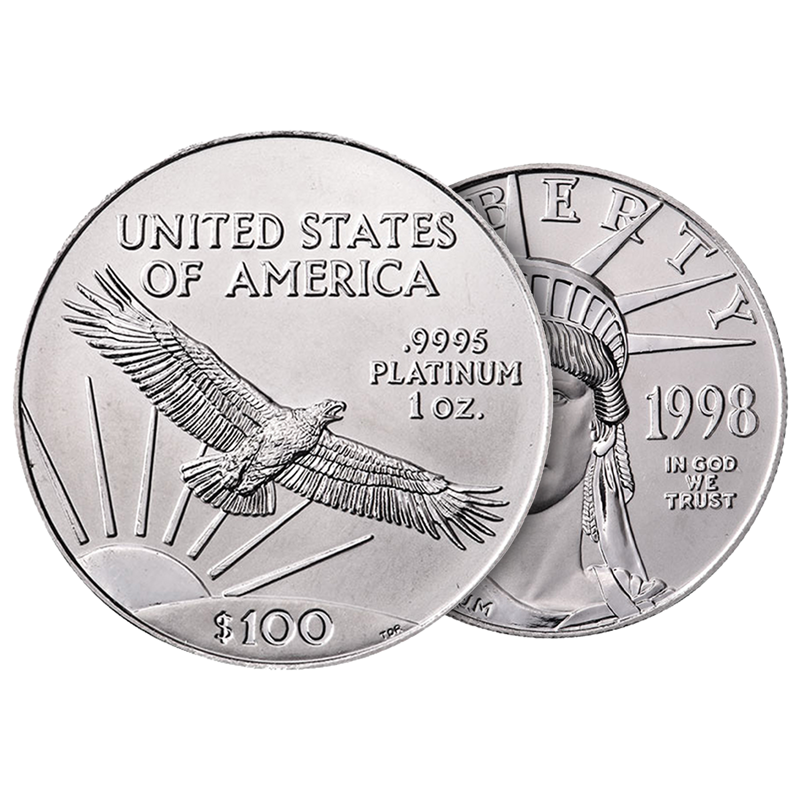 1 oz Platinum American Eagle Coin, image 2