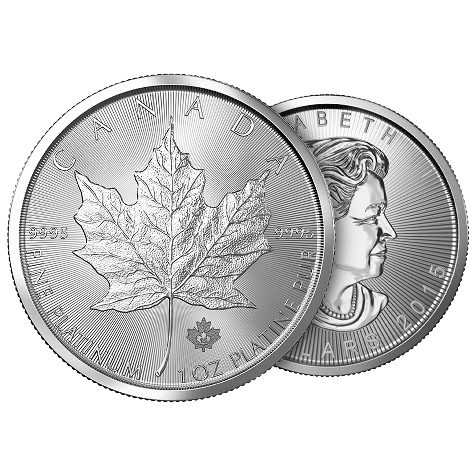 1 oz Platinum Canadian Maple Leaf Coins, image 2