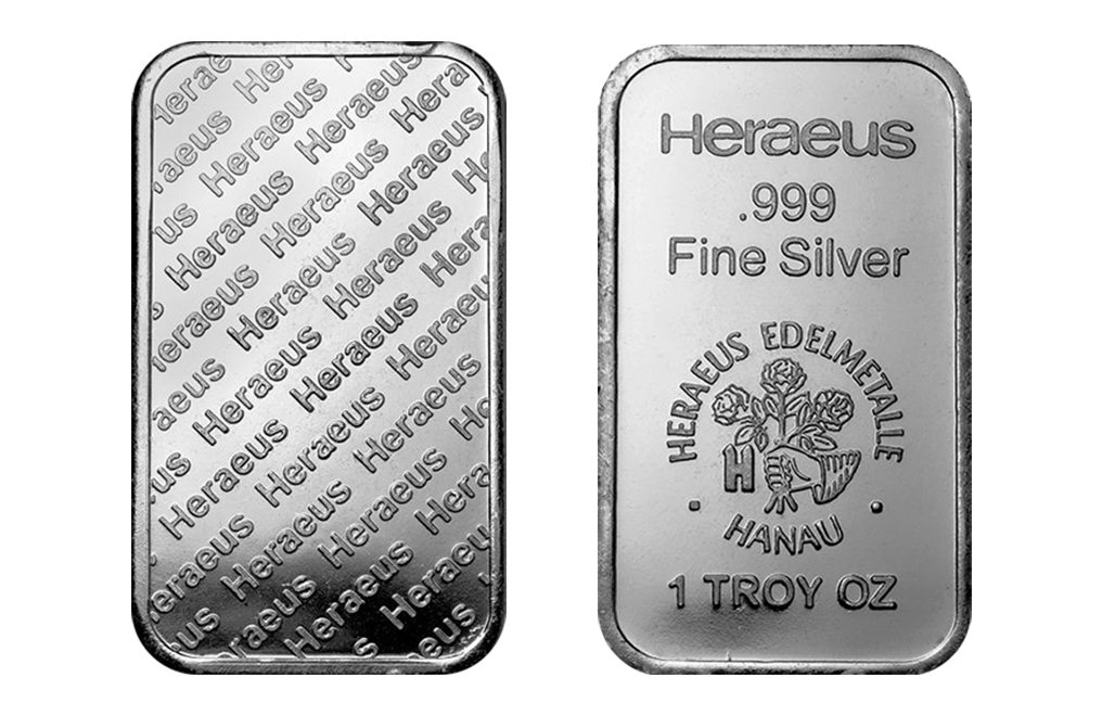Buy 1 oz Silver Heraeus Bars, image 2