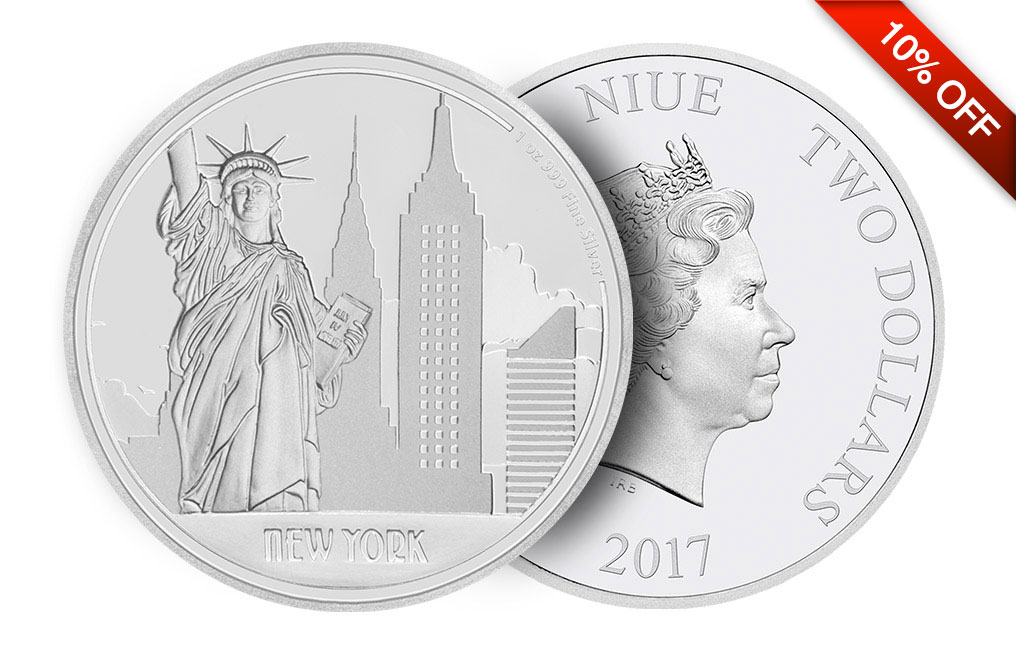 Buy 1oz Silver Coin Great Cities- New York .999, image 2