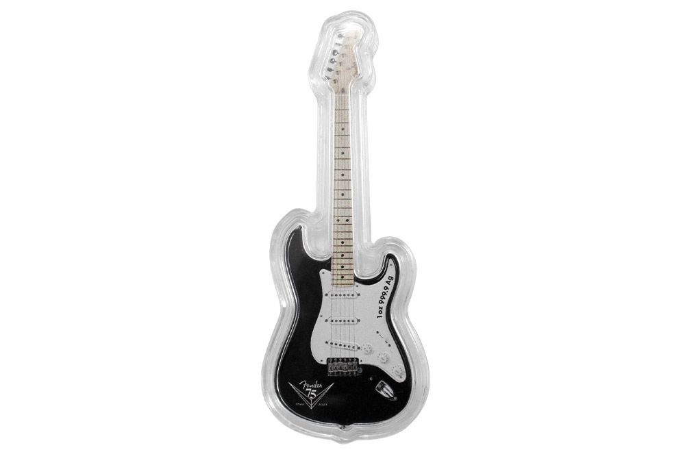 Buy 1oz Silver Fender® 75th Anniversary Stratocaster® Coin (2021), image 2