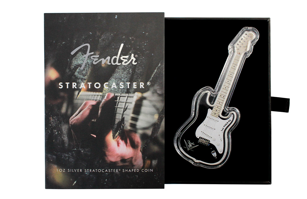 Buy 1oz Silver Fender® 75th Anniversary Stratocaster® Coin (2021), image 3