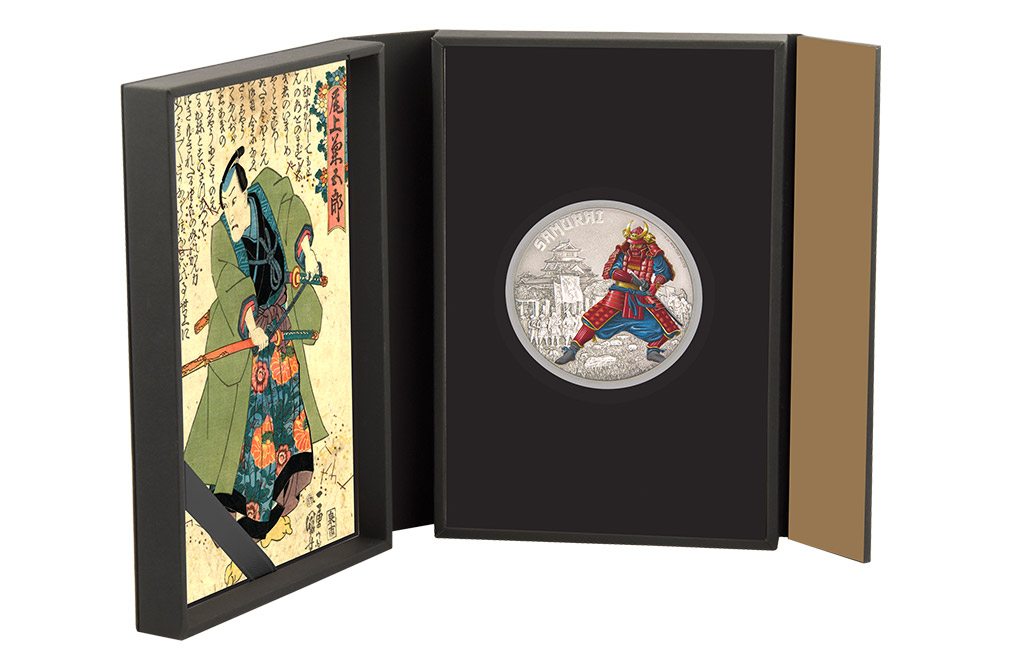 Buy 1oz Silver Coin Warriors of History-Samurai .999, image 3