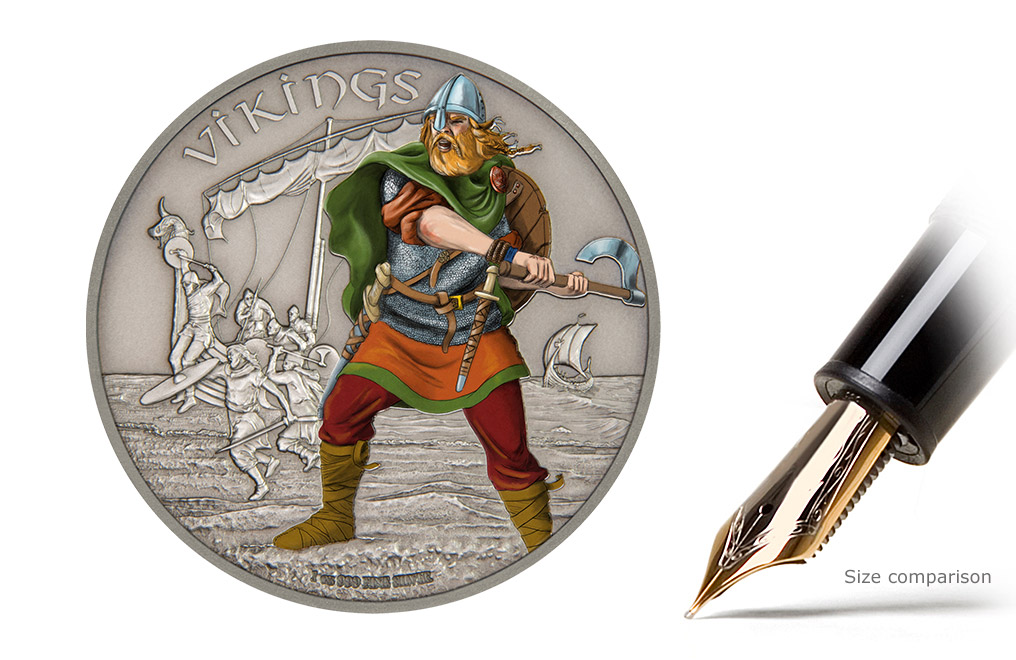 Buy 1oz Silver Coin Warriors of History-Vikings .999, image 0