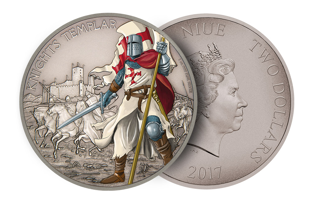 Buy 1oz Silver Coin Warriors of History-Knights Templar.999, image 2