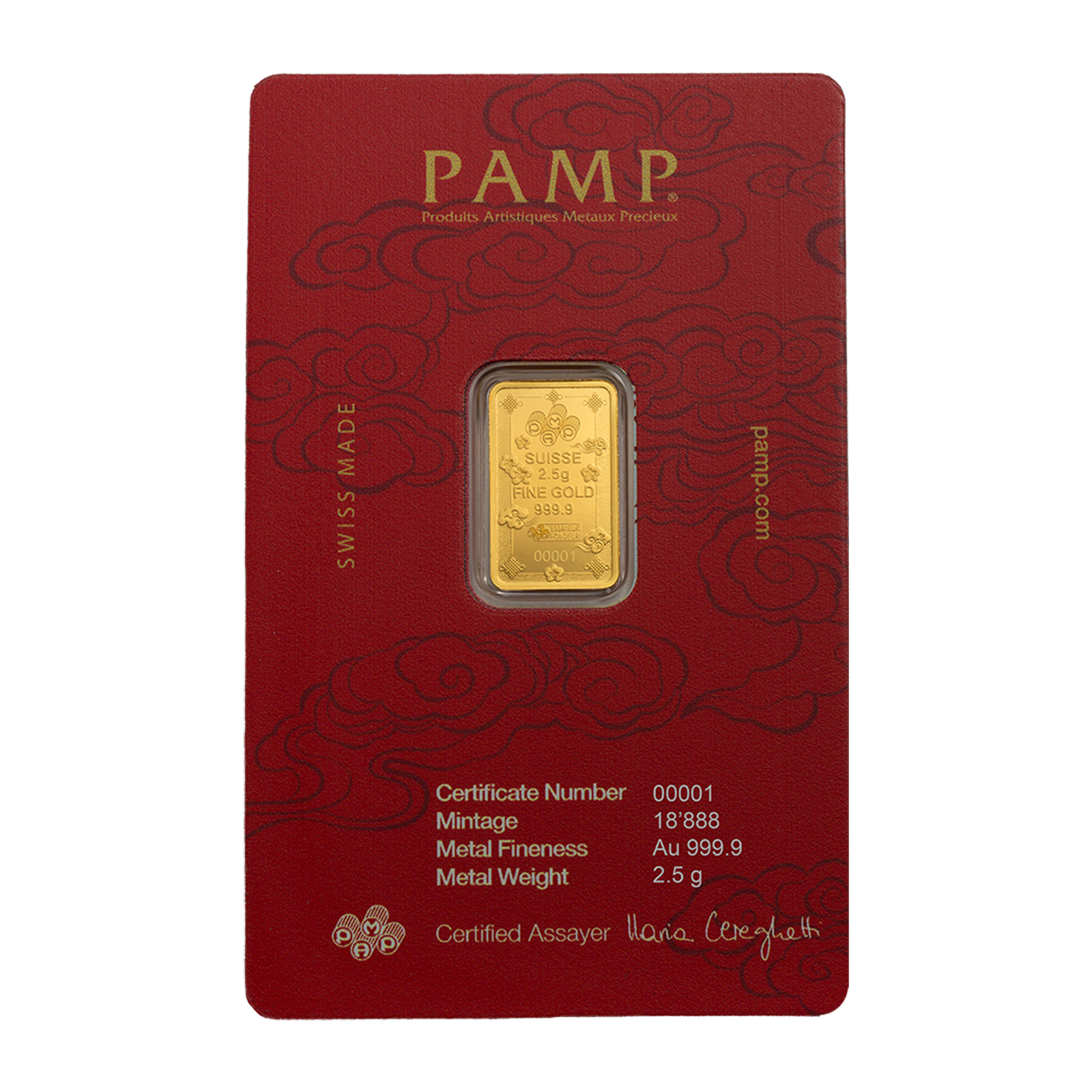 Buy 2.5 g PAMP Gold Lucky Cat Bar, image 1