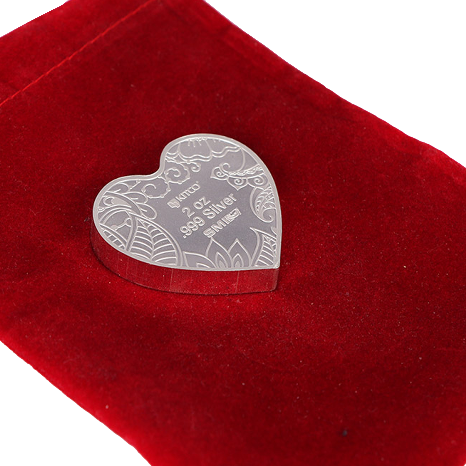 Buy 2 oz Pure Silver Heart Medallion .999, image 3