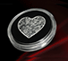 2 oz Pure Silver Heart Medallion .999, image 3