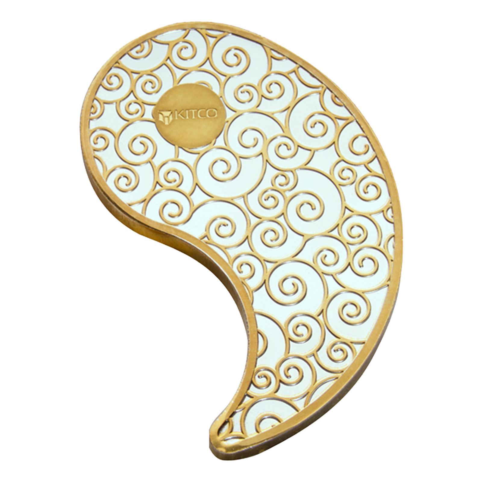 Buy 2 oz Pure Silver Gold Plated Yin Yang Round, image 2