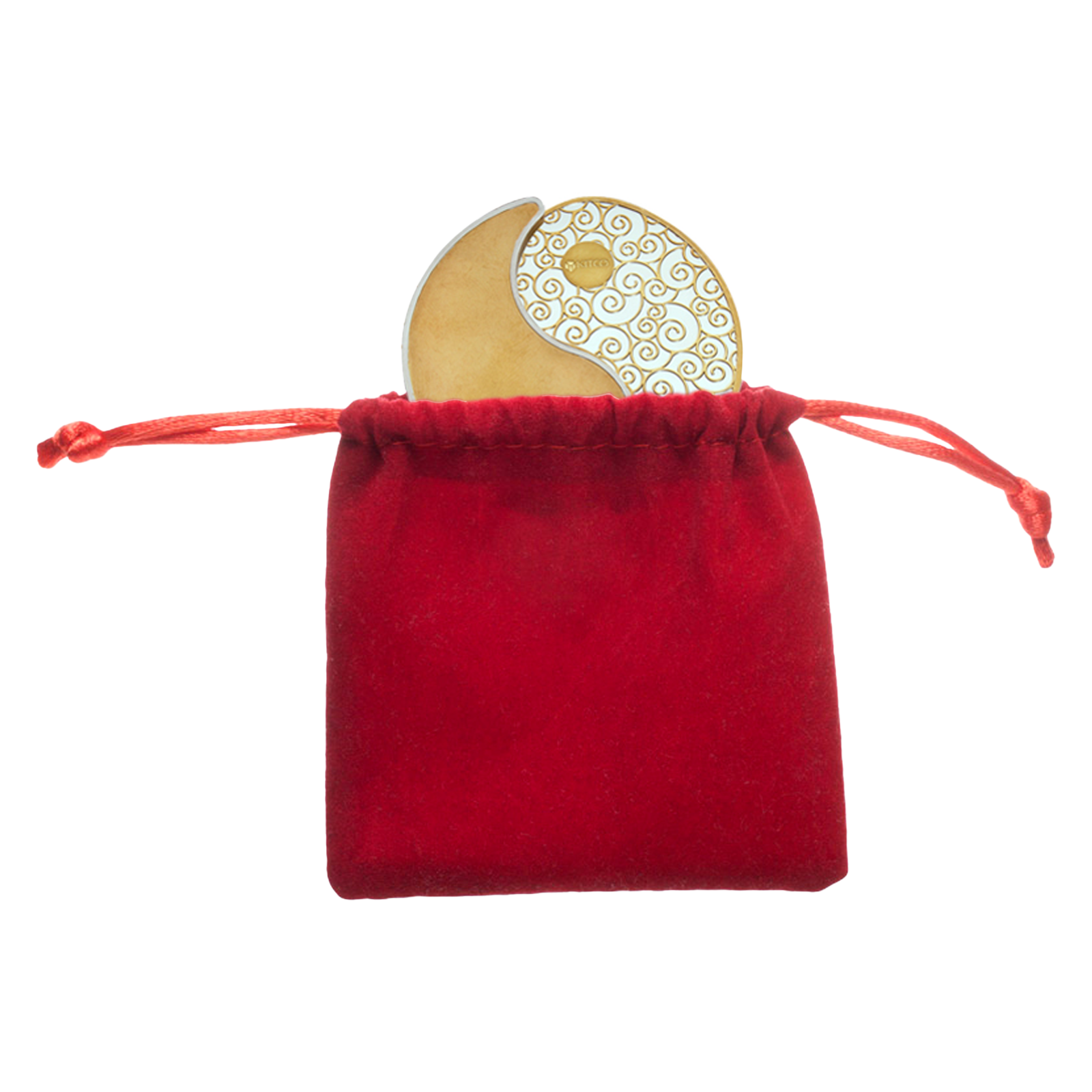 Buy 2 oz Pure Silver Gold Plated Yin Yang Round, image 4