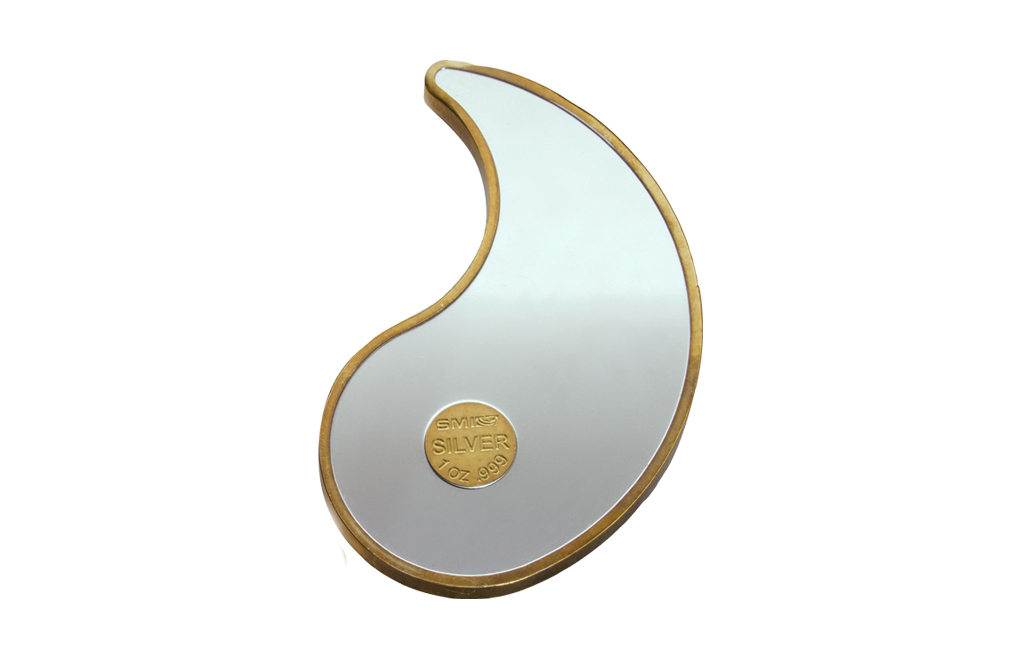 Buy 2 oz Pure Silver Yin Yang Round - 24k Gold Plated, image 6