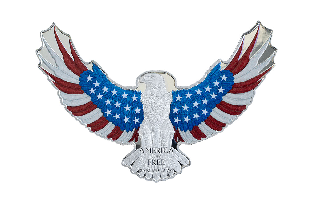 Buy 2 oz Silver America the Free Bald Eagle Coin (2024), image 0