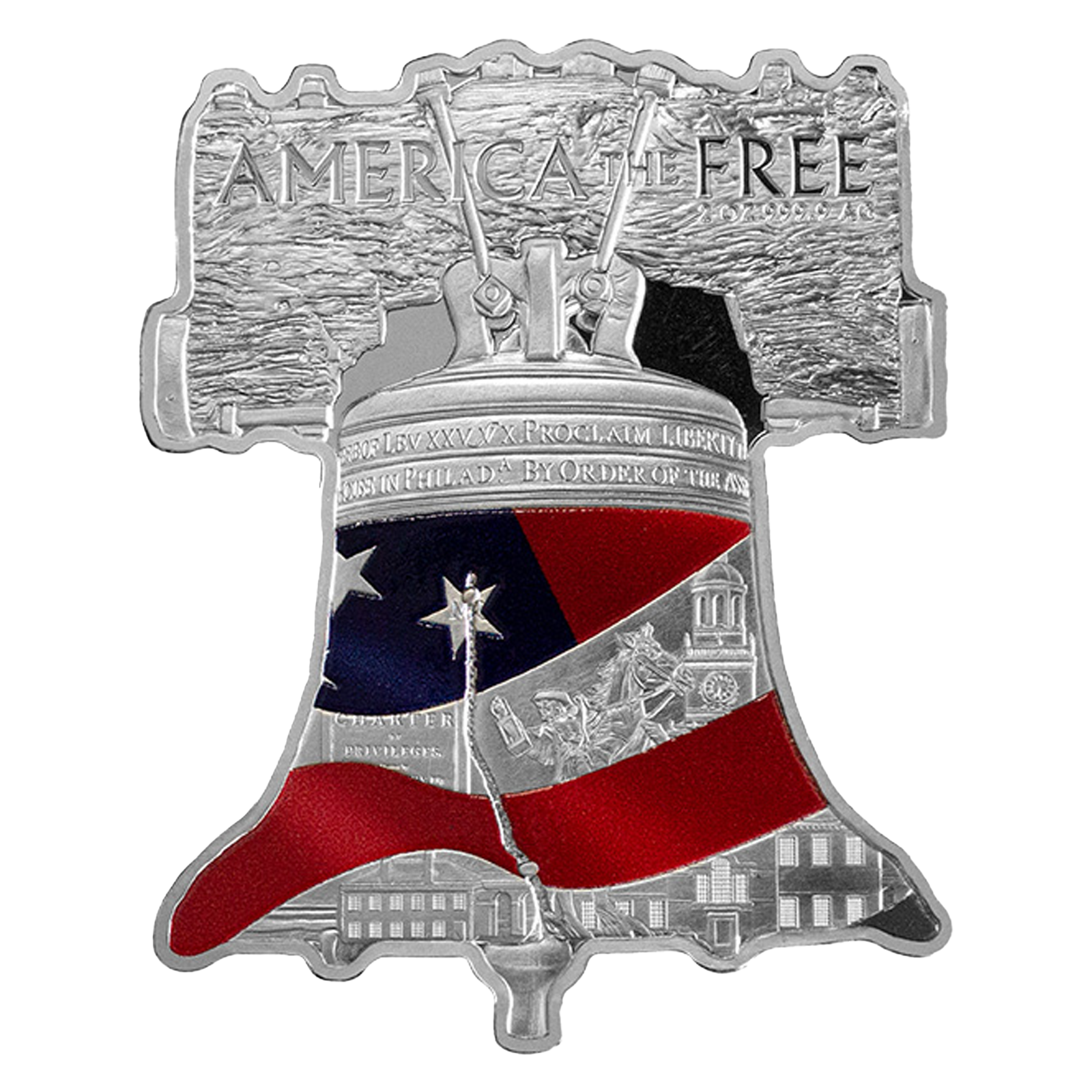 2 oz Silver America the Free Liberty Bell Coin (2023), image 0