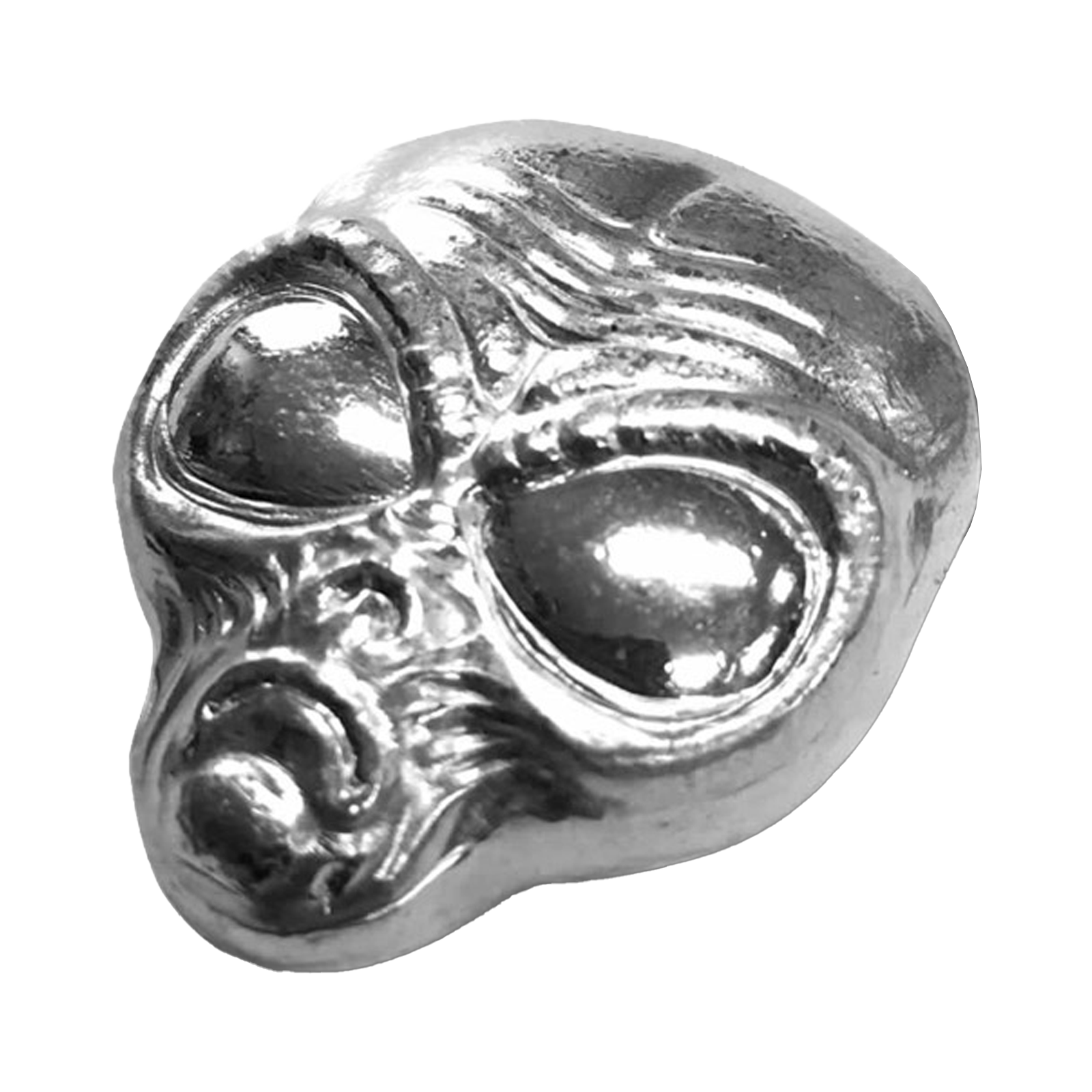 Buy 2 oz Silver 3D Alien Head Bar, image 2