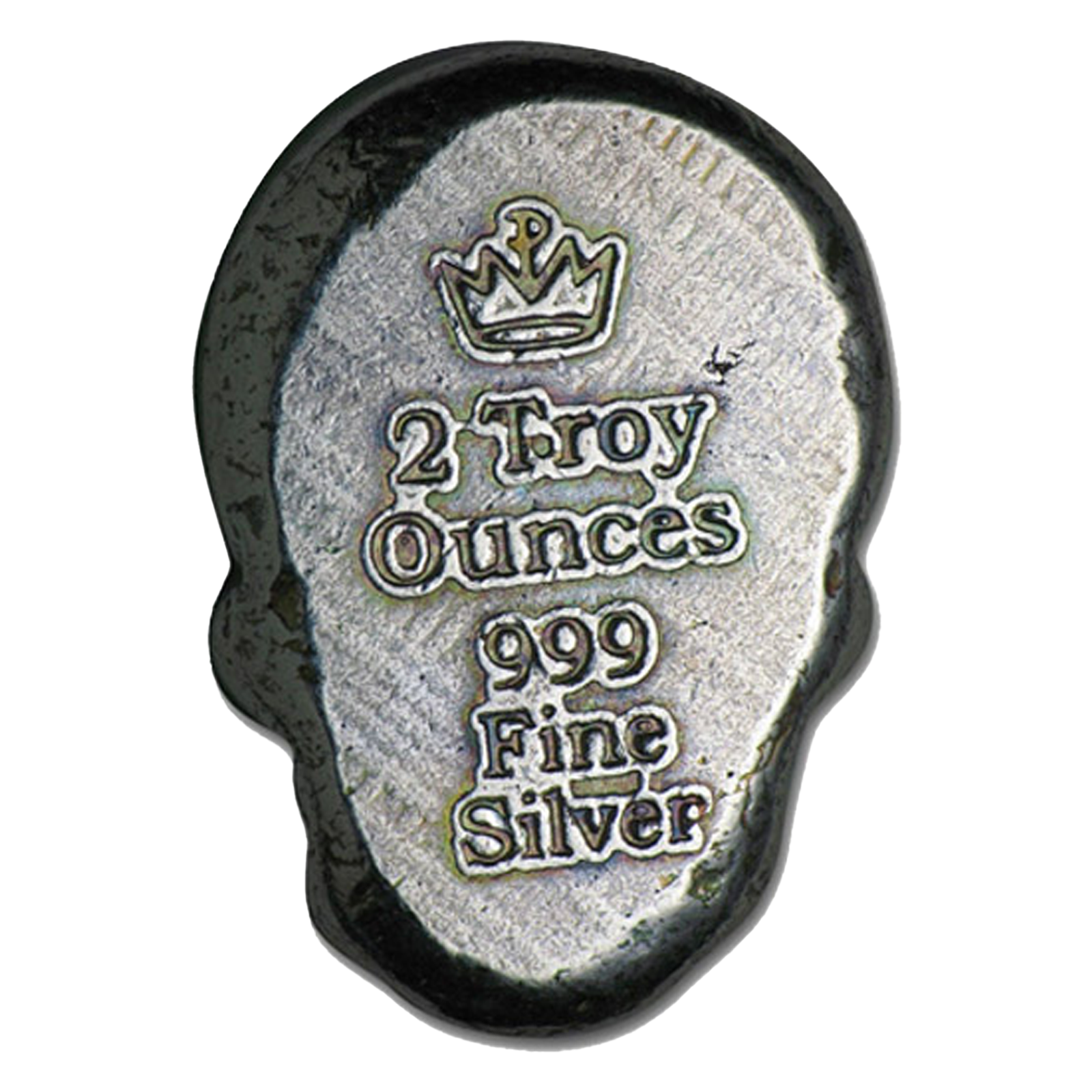 Buy 2 oz Silver 3D Skull Day of the Dead  Marigold Bar, image 1