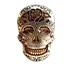 Buy 2 oz Silver 3D Skull Day of the Dead Rose Bar, image 0