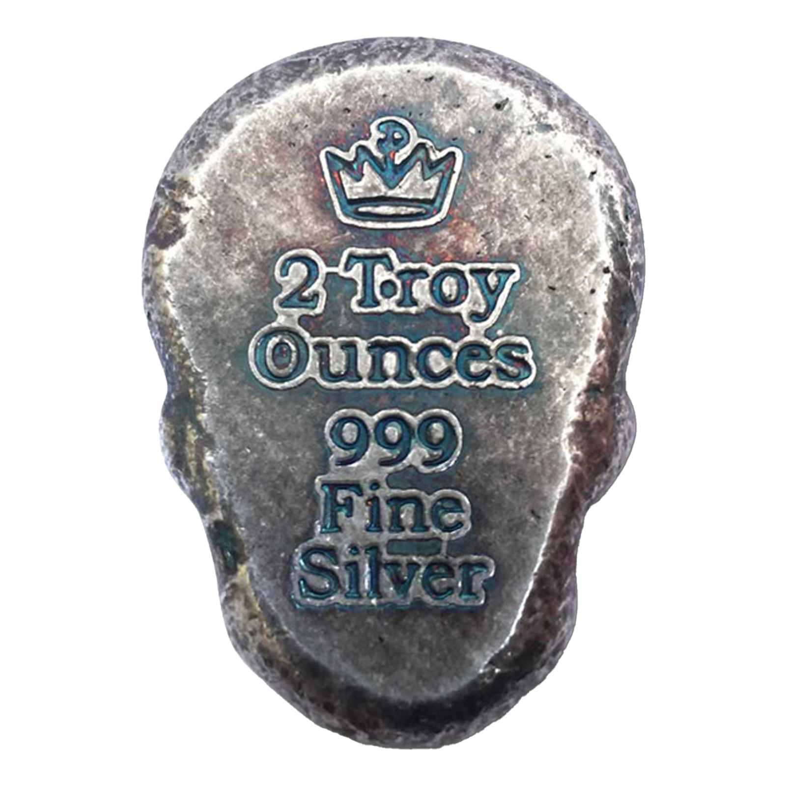 Buy 2 oz Silver 3D Skull Day of the Dead Rose Bar, image 2
