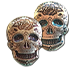 Buy 2 oz Silver 3D Skull Day of the Dead Rose Bar, image 4