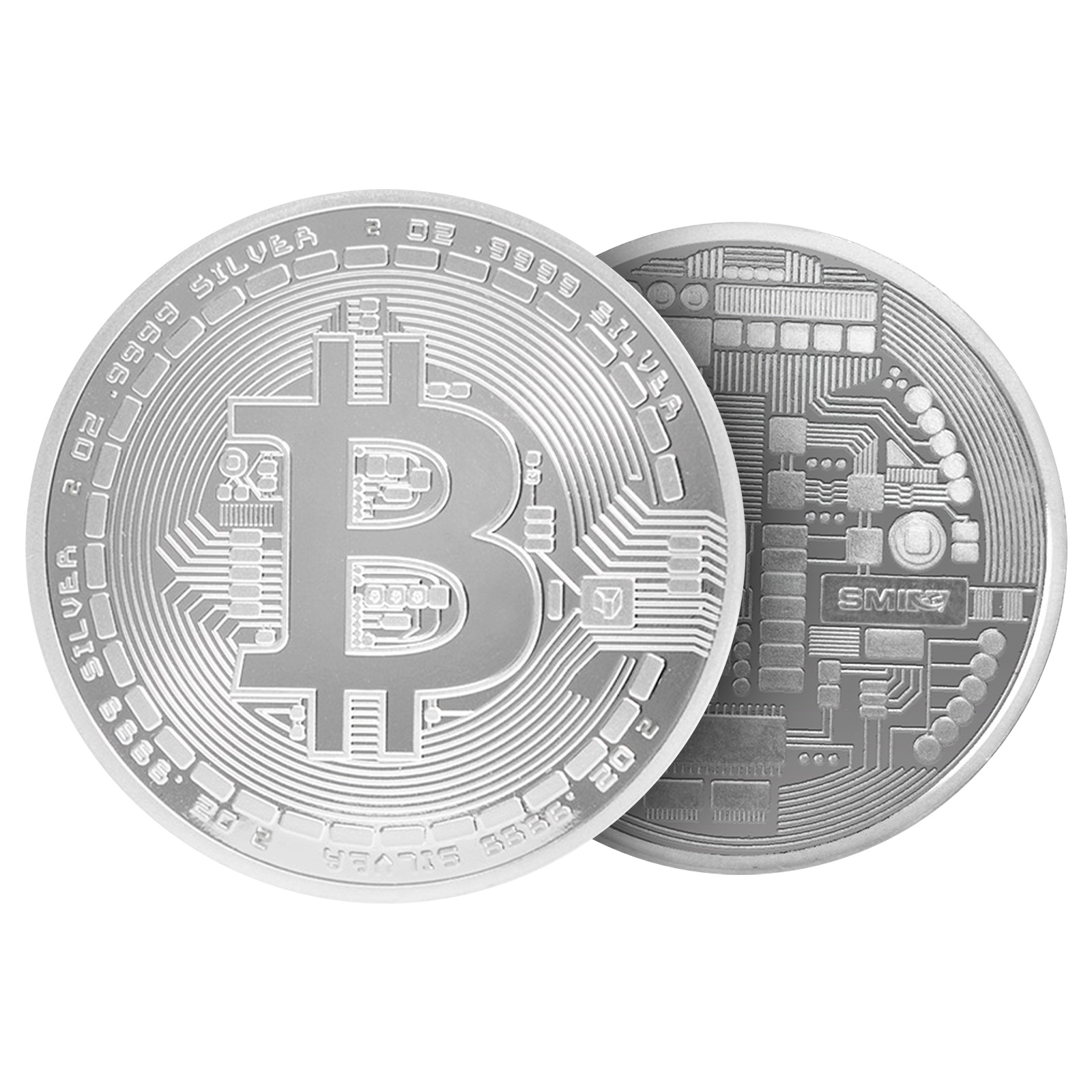 Buy 2 oz Silver Bitcoin Round .9999, image 2