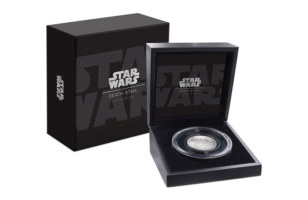 Buy 2 oz Silver Coin .999 - High Relief -Star Wars Death Star, image 0