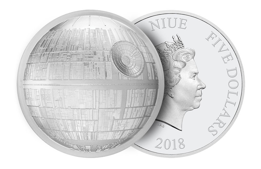 Buy 2 oz Silver Coin .999 - High Relief -Star Wars Death Star, image 3