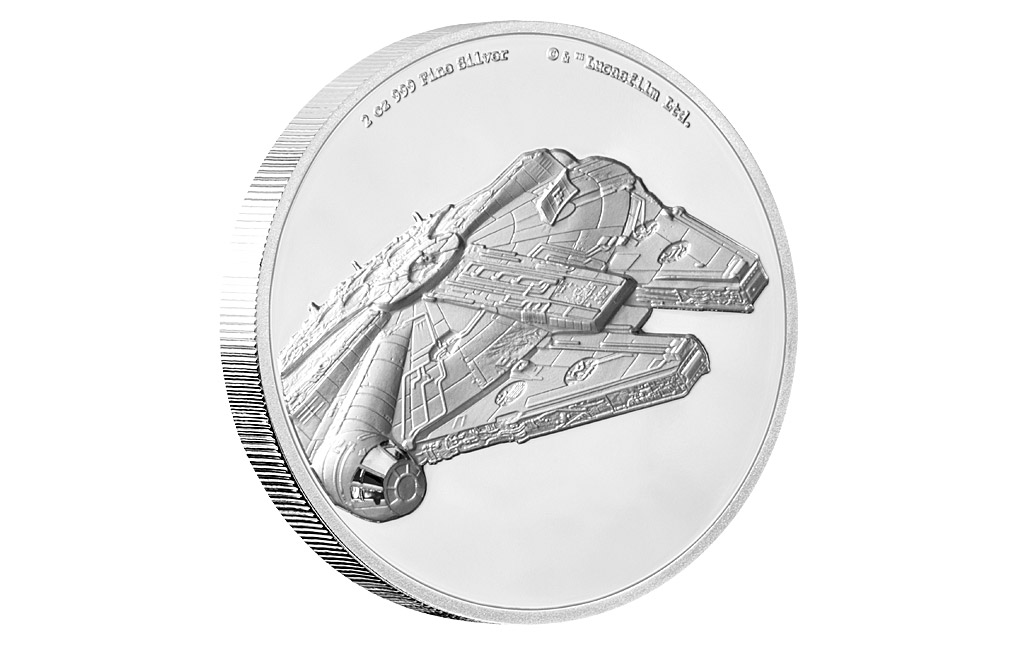 Buy 2 oz Silver Coin .999– Star Wars- Millennium Falcon, image 2