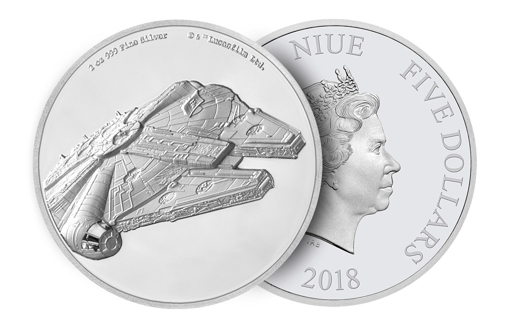 Buy 2 oz Silver Coin .999– Star Wars- Millennium Falcon | KITCO