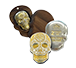 Buy 2 oz Silver Day of the Dead Sunflower 3D Gold Plated Skull Bar, image 4