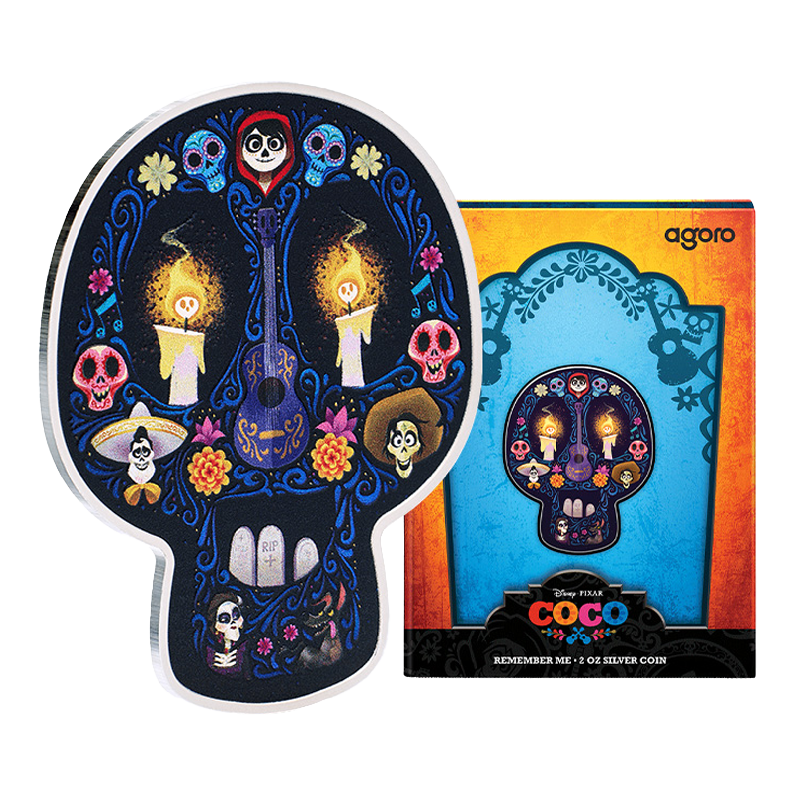 Buy 2 oz Silver Disney Coco Remember Me Coin (2024), image 2