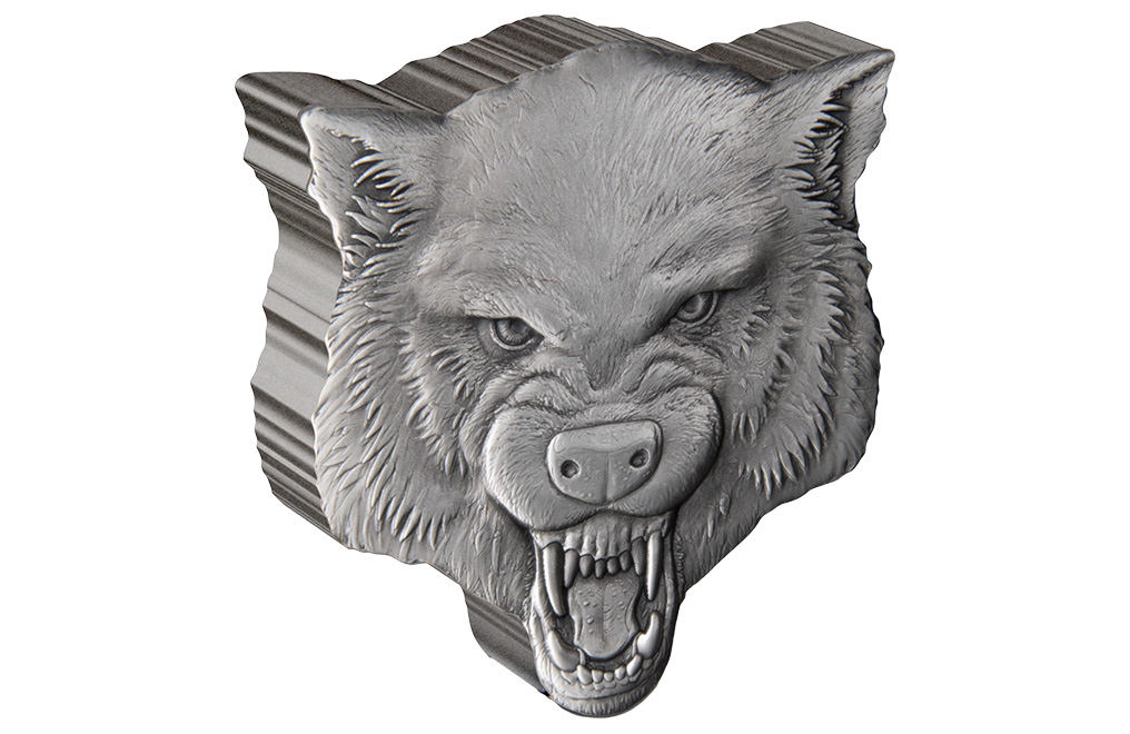 Buy 2 oz Silver Fierce Nature Wolf Coin (2023)