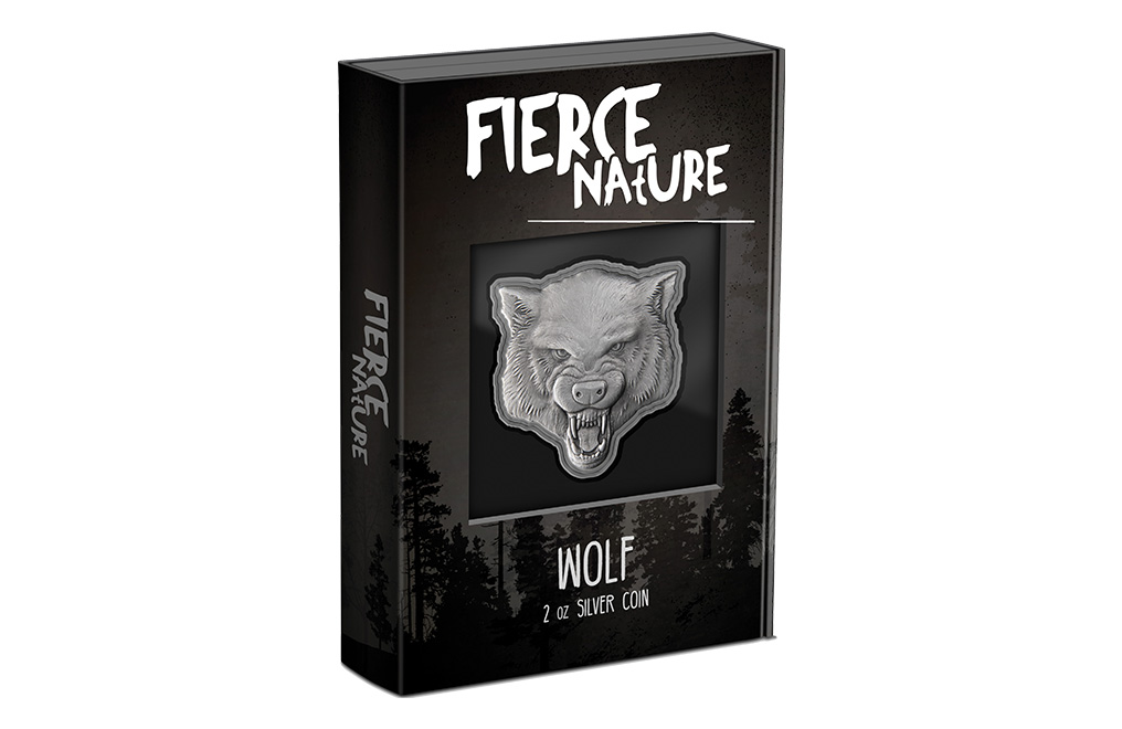 Buy 2 oz Silver Fierce Nature Wolf Coin (2023), image 6