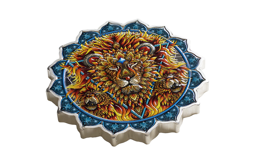 Buy 2 oz Silver Lion of the 5th Chakra Coin (2023), image 3