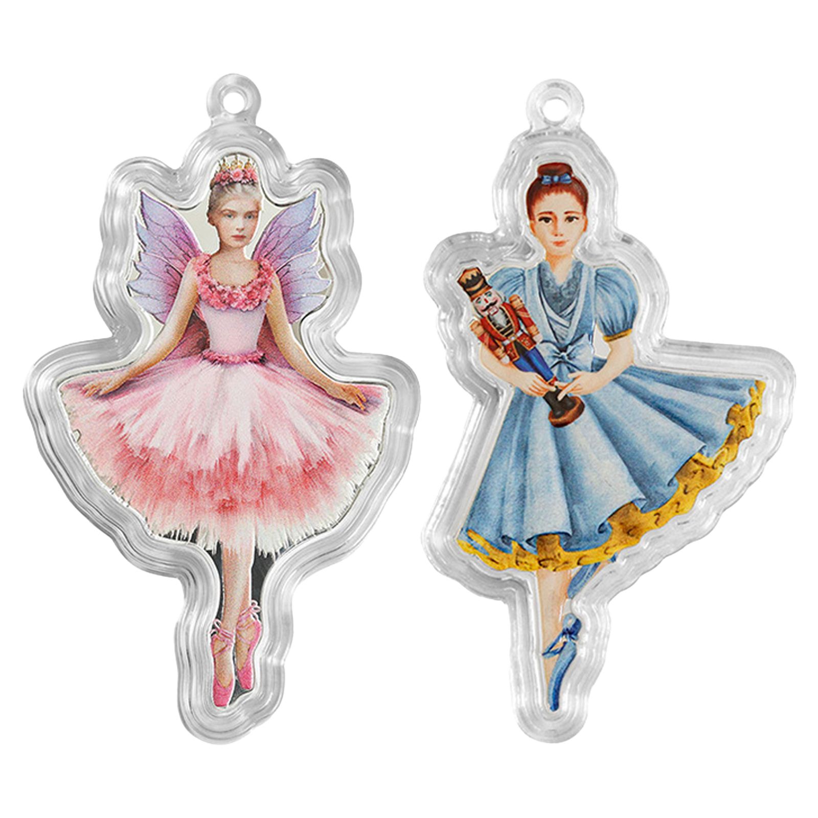 Buy 2 oz Silver Nutcracker Clara and Sugar Plum Fairy Ornament Coin Bundle, image 0